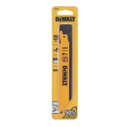 DEWALT  DT2345-QZ Multi-Material Reciprocating Saw Blades 152mm 5 Pack
