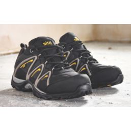 Site Mercury    Safety Trainers Black Size 8