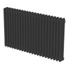 Flomasta 600mm x 1010mm 4366BTU Black Horizontal 3 Column Radiator