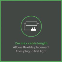 4lite Hampton Wedge LED Silver Warm White Under Cabinet Lights Without Bezel 8.3W 85lm 3 Pack