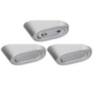 4lite Hampton Wedge LED Silver Warm White Under Cabinet Lights Without Bezel 8.3W 85lm 3 Pack