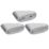 4lite Hampton Wedge LED Silver Warm White Under Cabinet Lights Without Bezel 8.3W 85lm 3 Pack