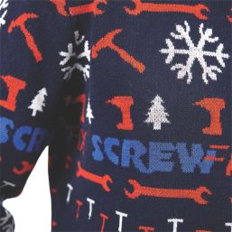 Site Screwfix Christmas Jumper Blue Small 38.5" Chest