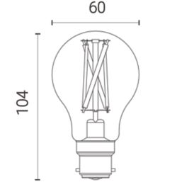 4lite  BC  LED Smart Light Bulb 6.7W 800lm 2 Pack