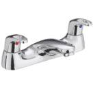Bristan Cadet Chrome 80mm Deck Mounted Lever 2 Tap Holes Bath Mixer Tap