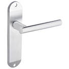 Smith & Locke Asker Fire Rated Latch Lever Door Handles Pair Satin Chrome