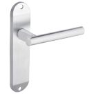 Smith & Locke Asker Fire Rated Latch Lever Door Handles Pair Satin Chrome