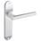 Smith & Locke Asker Fire Rated Latch Lever Door Handles Pair Satin Chrome