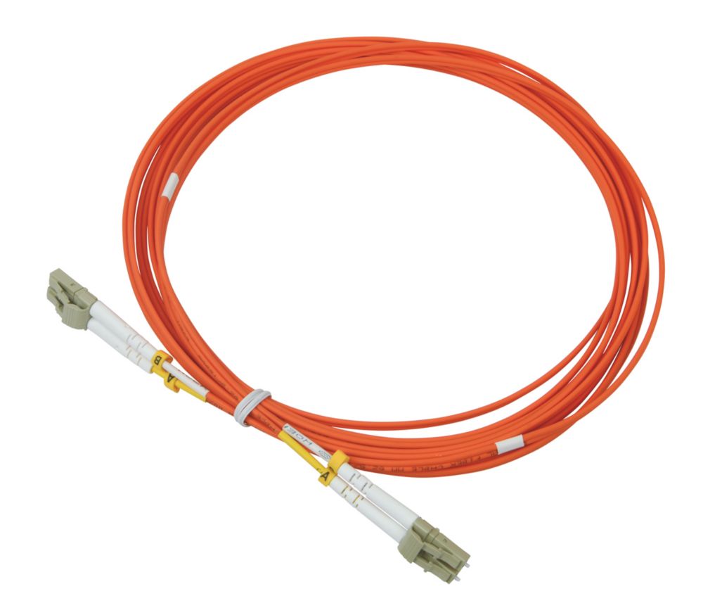 Labgear Glasfaserkabel 1m – LC/LC Duplex OM1, 10 Gb/s, LSZH Orange Für Netzwerk & Audio