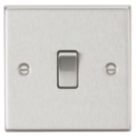 Knightsbridge  10AX 1-Gang 2-Way Light Switch  Brushed Chrome