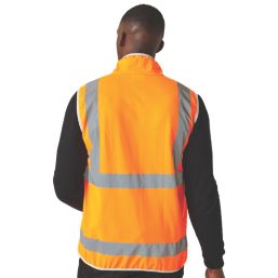 Regatta Pro Zip Collar Vest Hi-Vis Vest Orange 3X Large 50" Chest