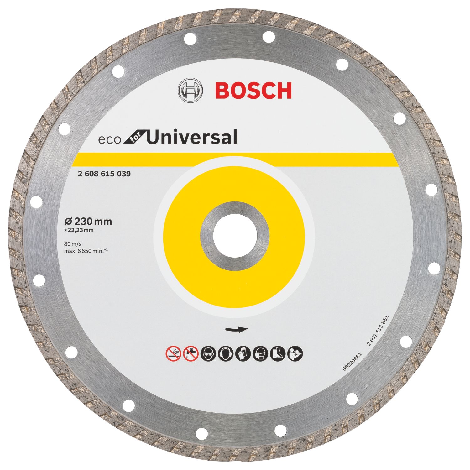 Bosch Eco Multi-Material Universal Turbo Diamond Disc 230mm x 22.23mm (185VX)