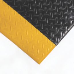 COBA Orthomat Comfort Plus Anti-Fatigue Floor Mat Black / Yellow 900mm x 600mm x 15mm