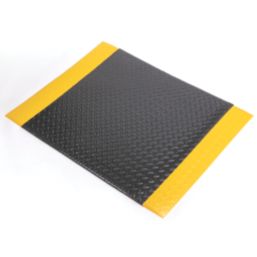 COBA Orthomat Comfort Plus Anti-Fatigue Floor Mat Black / Yellow 900mm x 600mm x 15mm