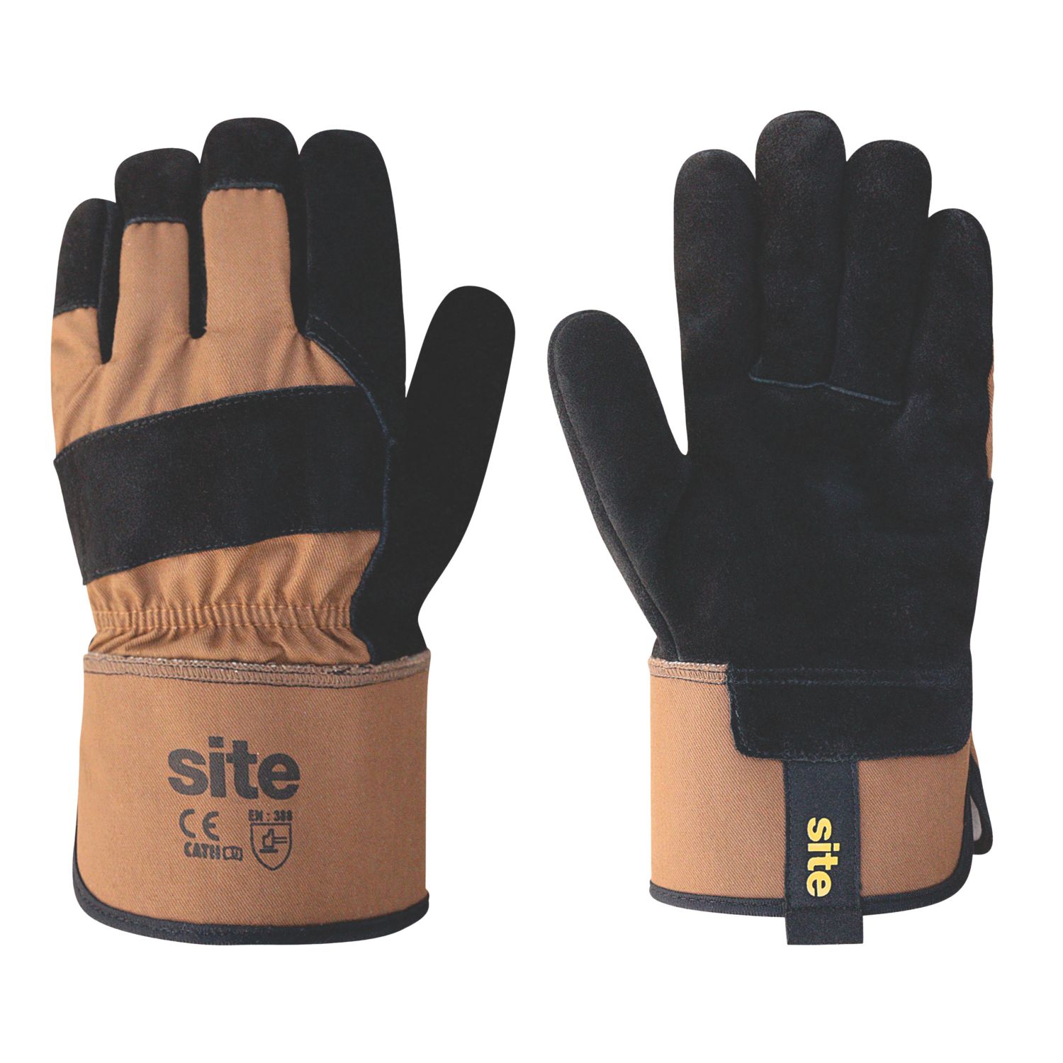 Site Rigger Gloves Black / Brown Large (185YW)