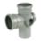 FloPlast  Push-Fit 2-Boss 92.5° Double Socket Access Branch Grey 110mm