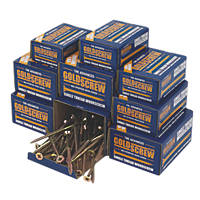 Goldscrew Plus PZ Double Self-Countersunk Woodscrews Trade Pack 1400 Pcs