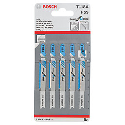 Bosch  T118A Sheet Steel Jigsaw Blades 92mm 5 Pack