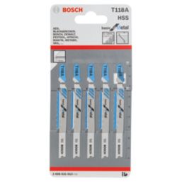 Bosch  T118A Sheet Steel Jigsaw Blades 92mm 5 Pack