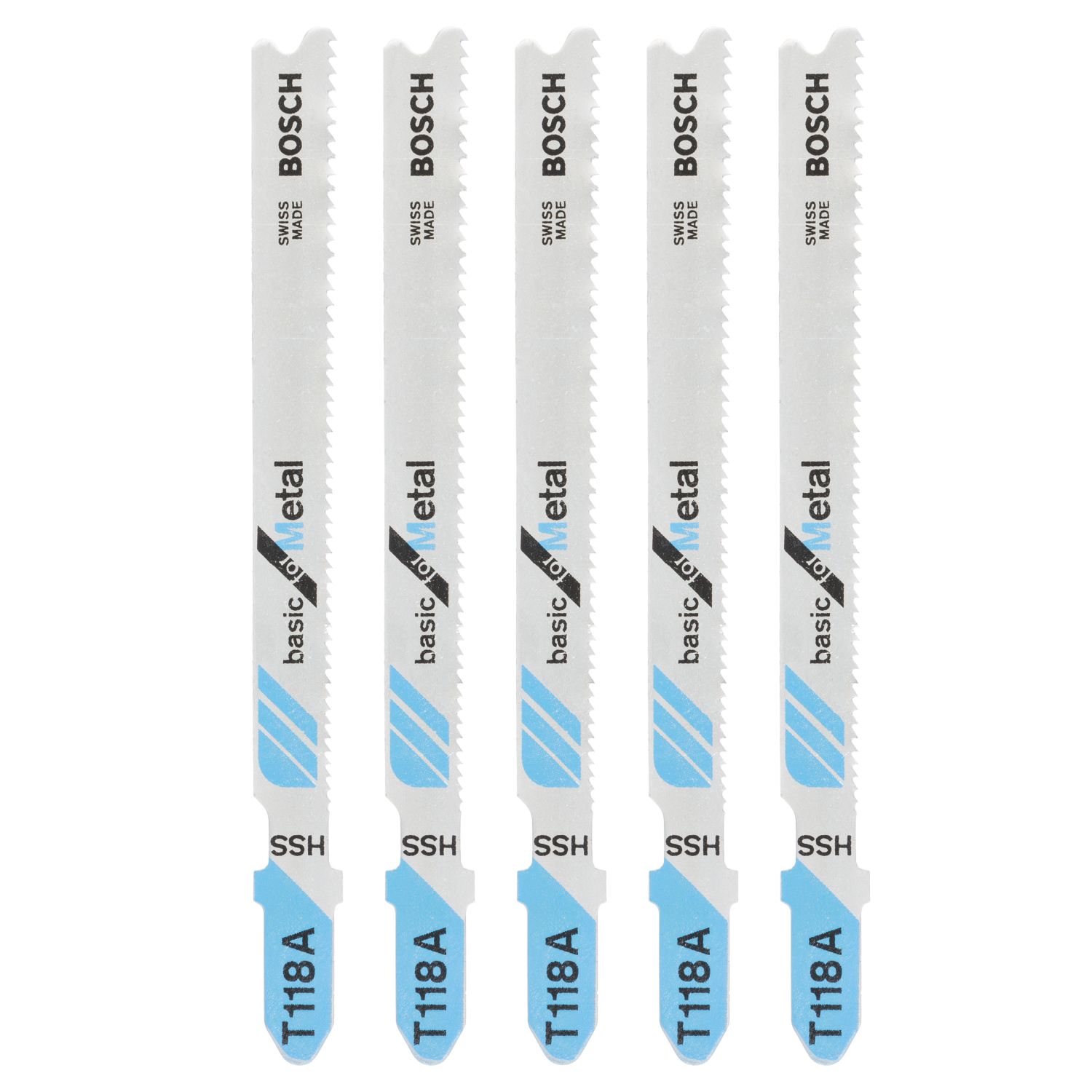 Bosch T118A Sheet Steel Jigsaw Blades 92mm 5 Pack (18660)