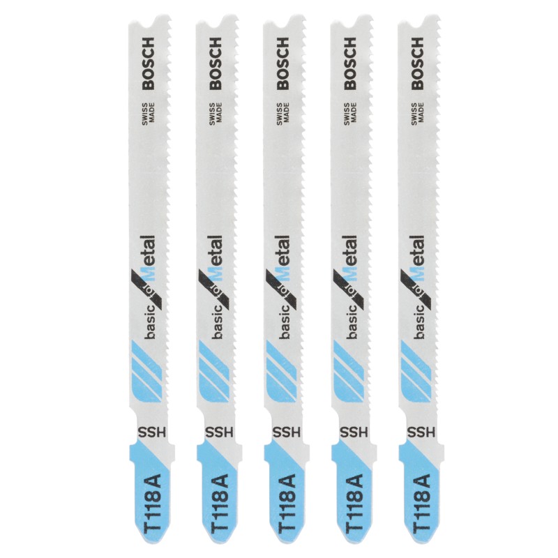 Bosch T118A Sheet Steel Jigsaw Blades 92mm 5 Pack