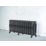 Arroll 470mm x 1154mm 4299BTU Black / Silver Cast Iron 3 Column Radiator