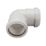 FloPlast Push-Fit Waste Knuckle Bend White 90° 40mm