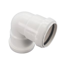 FloPlast Push-Fit Waste Knuckle Bend White 90° 40mm