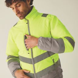 Regatta Hi-Vis Two-Tone Thermal Jacket Yellow 4X Large 60.6" Chest