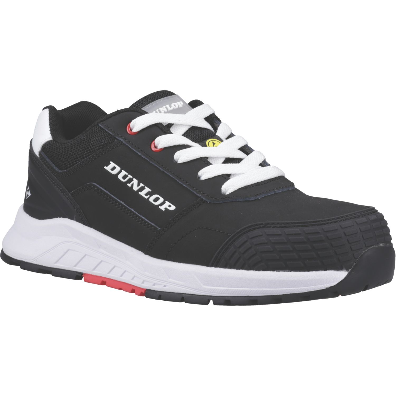 Dunlop Storm Size 9 Black / White / Red Water-Resistant Safety Trainers (186EC)