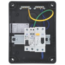 Sync Energy  IP66 Weatherproof Outdoor 5-Module 3-Way Part-Populated  EV Charger Consumer Unit with SPD