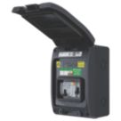 Sync Energy  IP66 Weatherproof Outdoor 5-Module 3-Way Part-Populated  EV Charger Consumer Unit with SPD