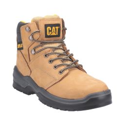 CAT Striver Size 4  Honey Water-Resistant Steel Toe Cap Safety Boots