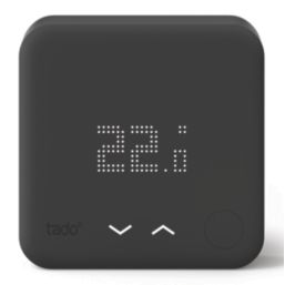 Tado Black Edition Wired Heating Smart Thermostat - Screwfix