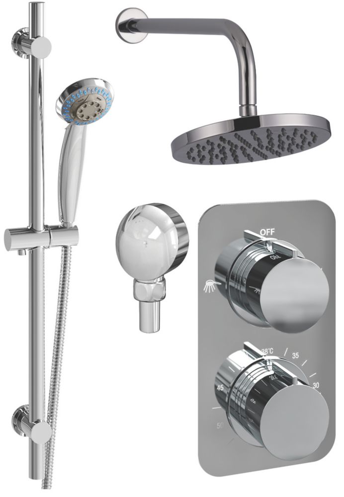 ETAL Bitling RearFed Concealed Polished Chrome Thermostatic Bar Mixer
