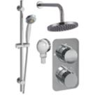 ETAL Bitling Rear-Fed Concealed Polished Chrome Thermostatic Bar Mixer Shower