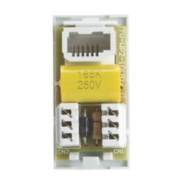 Contactum Media Modular Master Telephone Socket White - Screwfix