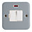 Contactum CLA3367 13A Switched Metal Clad Fused Spur with Neon  with White Inserts