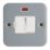 Contactum  13A Switched Metal Clad Fused Spur with Neon  with White Inserts