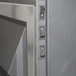 Be Modern Fazer Chrome Switch Control Easy to Install Electric Inset Fire 525mm x 165mm x 590mm