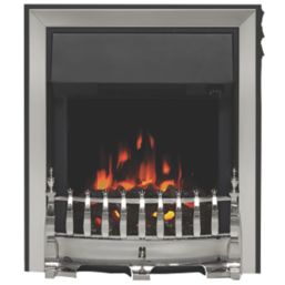 Be Modern Fazer Chrome Switch Control Easy to Install Electric Inset Fire 525mm x 165mm x 590mm