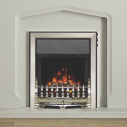 Be Modern Fazer Chrome Switch Control Easy to Install Electric Inset Fire 525mm x 165mm x 590mm