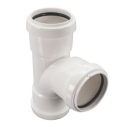 FloPlast Push-Fit Equal Tee White 92.5 (87.5)° 40mm