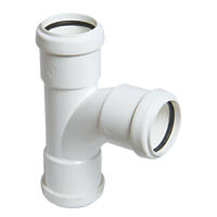 FloPlast Push-Fit Equal Tee White 92.5 (87.5)° 40mm