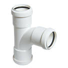 FloPlast Push-Fit Equal Tee White 92.5 (87.5)° 40mm