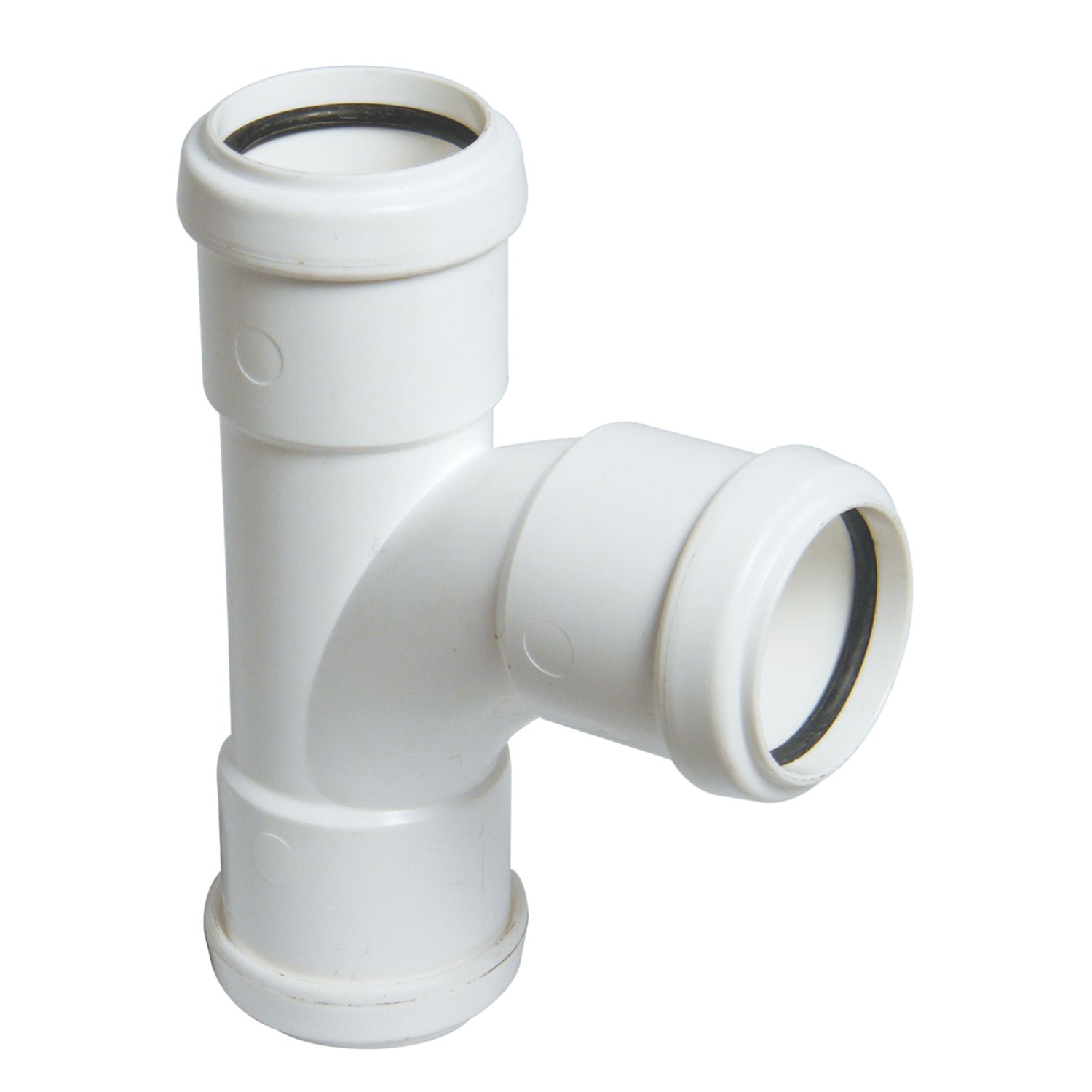FloPlast Push-Fit Equal Tee White 92.5 (87.5)° 40mm (18711)