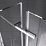 Aqualux Edge 6 Semi-Frameless Square Shower Enclosure LH/RH Polished Silver 900mm x 900mm x 1900mm