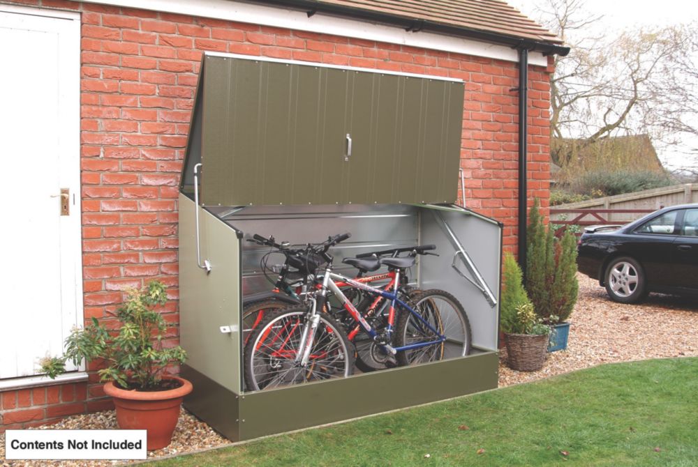 Trimetals Single-Door Bicycle Pent Store 6' 0 x 2' 6 x 4 