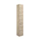Ohio Tall Floor-Standing Bathroom Storage Unit Oak Effect 350mm x 348mm x 1900mm