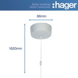Hager Sollysta WMCS12 6A 2-Way Ceiling Switch White